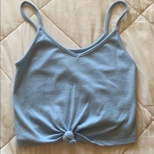 Tie front tank top